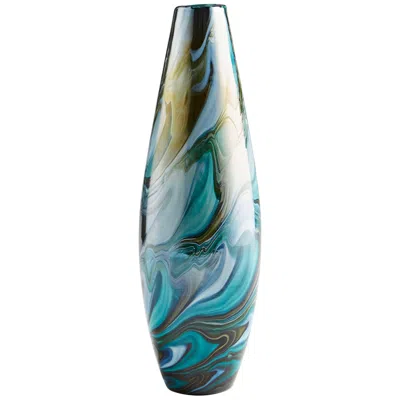 Cyan Design Chalcedony Medium 15 3/4" High Multi-color Blue Glass Vase