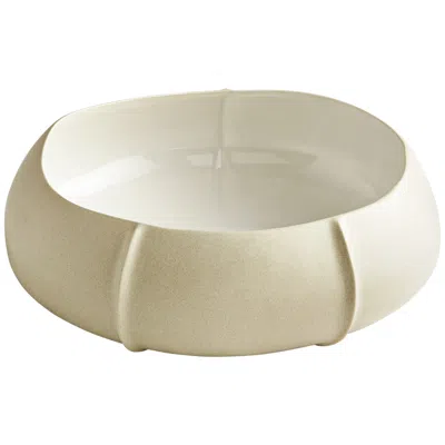Cyan Design Cotton White 16" Wide Modern Ceramic Bowl By