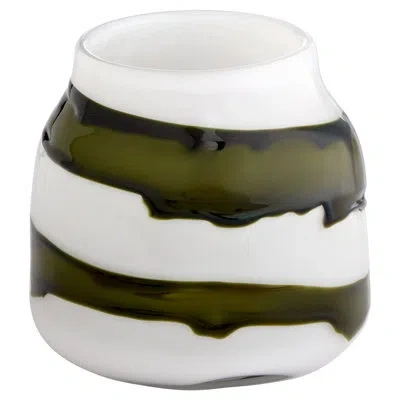 Cyan Design Danali Handmade Glass Table Vase In Iridescent White,green