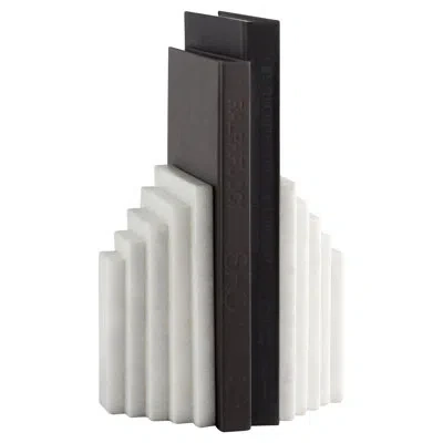Cyan Design Epilogue Modern & Contemporary Marble Non-skid Bookends In Multi