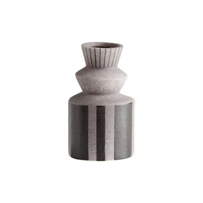 Cyan Design Erebus Handmade Small Ceramic Table Vase In Gray,black