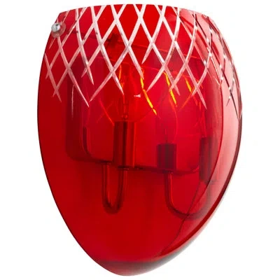 Cyan Design Etched 2 - Light Chrome Flush Mounted Sconce In Red Etched