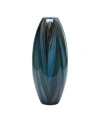 Cyan Design Feather Vase - Blue In Blue