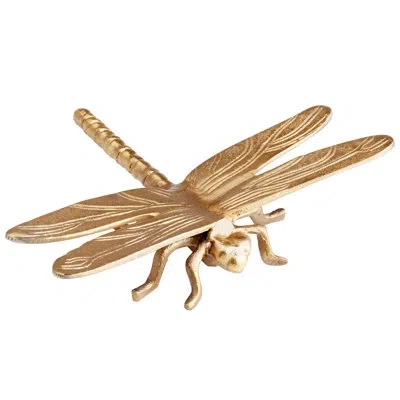 Cyan Design Fluttering Token Dragonfly Figurine In Gold