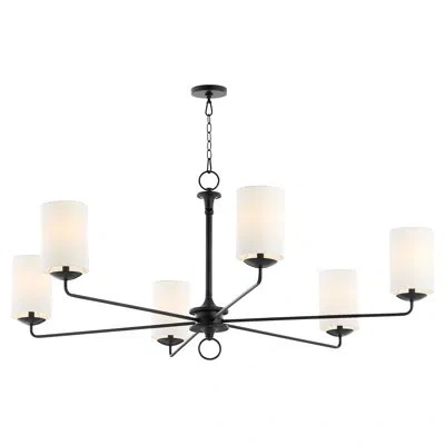 Cyan Design Ginevra 6 - Light Candle Style Classic/traditional Chandelier In Matte Black