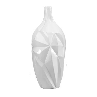 Cyan Design Glacier White Resin Table Vase In Off White
