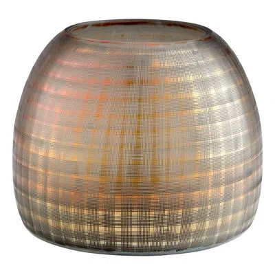 Cyan Design Gradient Grid Decorative Table Vase In Brown