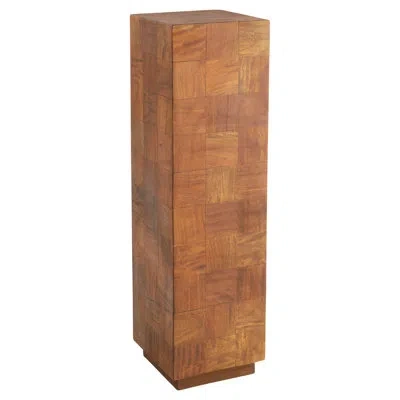 Cyan Design Halma Pedestal End Table In Natural Sheesham