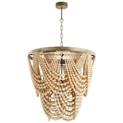 Cyan Design Hammock 1 - Light Unique / Statement Geometric Pendant With Beaded Accents In Chrome