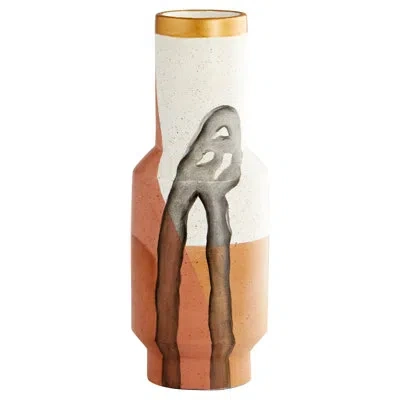Cyan Design Hiraya Handmade Earthenware Table Vase In Amber,multi Colored