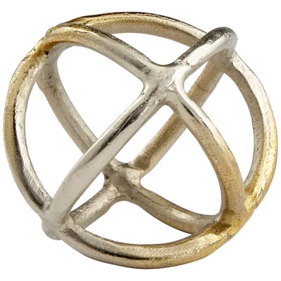 Cyan Design Jacks In Orbit 4" Wide Nickel And Gold Decorative Ball In Multi