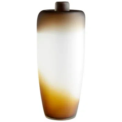 Cyan Design Jaxon Off White/yellow/black Glass Table Vase In Black;yellow;off White