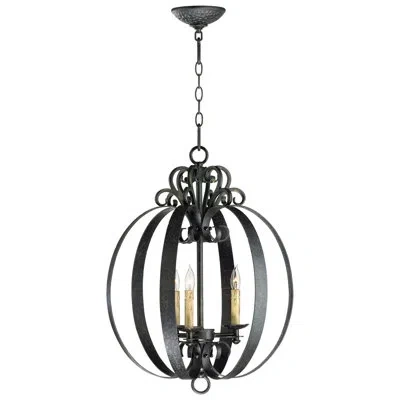 Cyan Design Julian 3 - Light Candle Style Globe Chandelier With Crystal Accents In Bronze