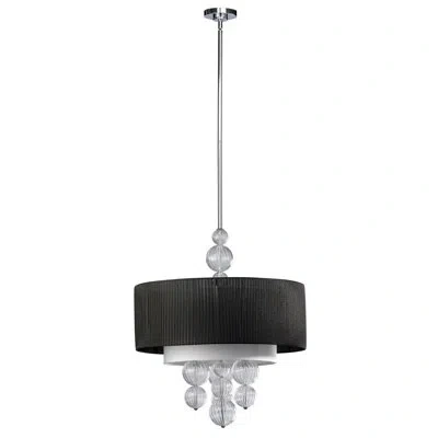 Cyan Design Kravet 4 - Light Unique / Statement Drum Chandelier In Matte Black