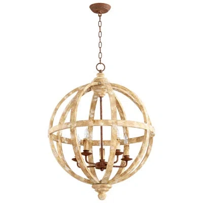 Cyan Design Landon 5 - Light Candle Style Globe Chandelier In Ashfield's Plaster