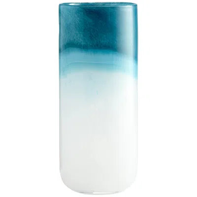 Cyan Design Large Turquoise Cloud 13 1/2" High Glass Vase In Blue