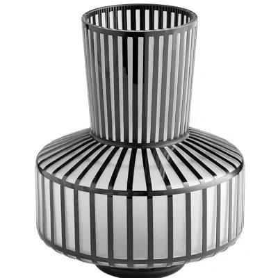Cyan Design Line Up Black/white Glass Table Vase In Black;white