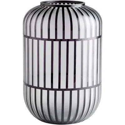 Cyan Design Lined Up Black/white Glass Table Vase In Black;white