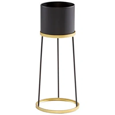 Cyan Design Liza Iron Pot Planter In Gold;gold And Black