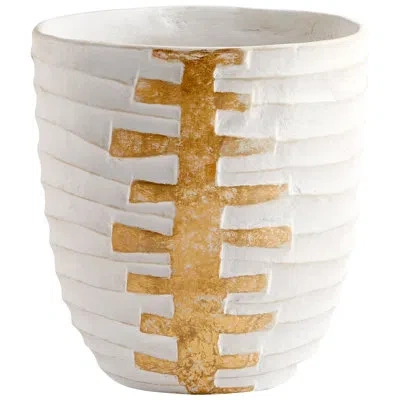 Cyan Design Luxe Vessel Table Vase In White;gold