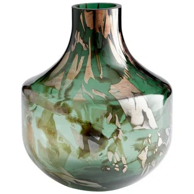 Cyan Design Maisha Decorative Table Vase In Green;gold