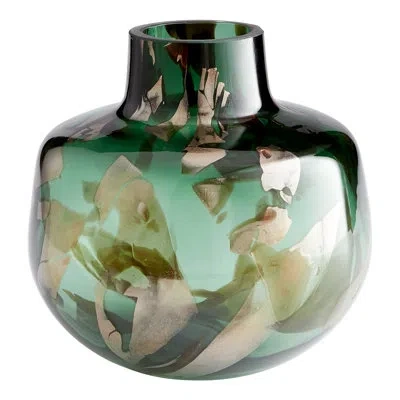 Cyan Design Maisha Decorative Table Vase In Green;gold