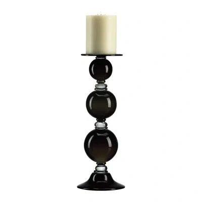 Cyan Design Medium Globe Candle Holder In Black And Clear