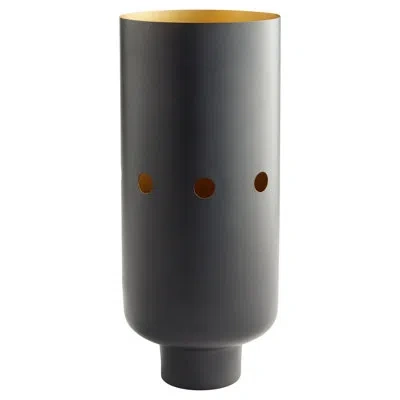 Cyan Design Naktis Metal Table Vase In Black;brass