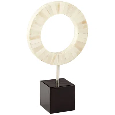 Cyan Design Olympian 16" High Bone And Black Modern Sculpture In White