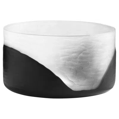 Cyan Design Ominous Frost Black/white 5" Glass Table Vase In Black;white