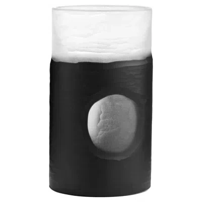 Cyan Design Ominous Frost Black/white 8.25" Glass Table Vase In Black;white
