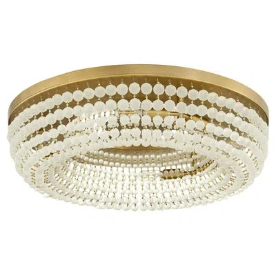 Cyan Design Ophelia 6 Light Flush Mount | Aged Brass In Antique Brass