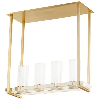 Cyan Design Orion 4 - Light Kitchen Island Linear Pendant In Aged Brass