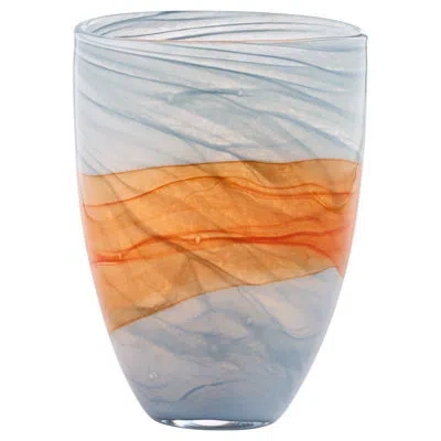 Cyan Design Pacaya Handmade Glass Table Vase In Orange,gray