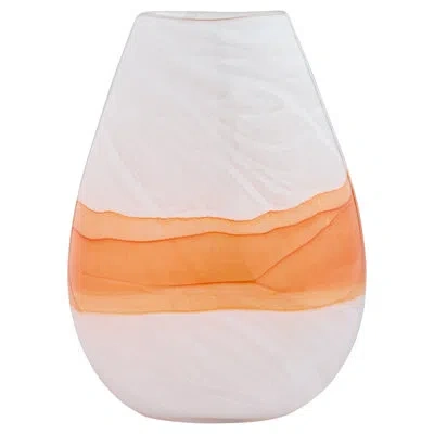 Cyan Design Pacaya Handmade Glass Table Vase In White,orange