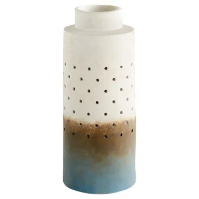 Cyan Design Paralos Vase In Blue,brown,white
