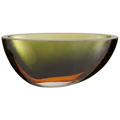 Cyan Design Pluto Bowl - Green - Orange - Large