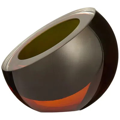 Cyan Design Pluto Bowl - Green - Orange - Small