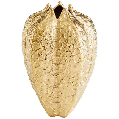 Cyan Design Pores Gold 7.25" Procelain Table Vase