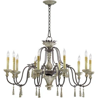 Cyan Design Provence 10 - Light Candle Style Classic / Traditional Chandelier In Carriage House
