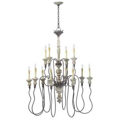 Cyan Design Provence 12 - Light Candle Style Classic / Traditional Chandelier In Carriage House