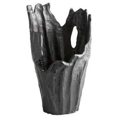 Cyan Design Pyroclastic 14" Aluminum Table Vase In Noir