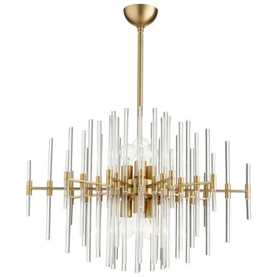 Cyan Design Quebec 6-light Unique / Statement Geometric Chandelier In Aged Brass