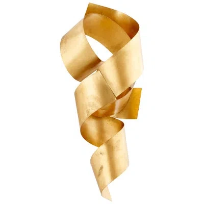 Cyan Design Ribbons Wall Décor In Gold