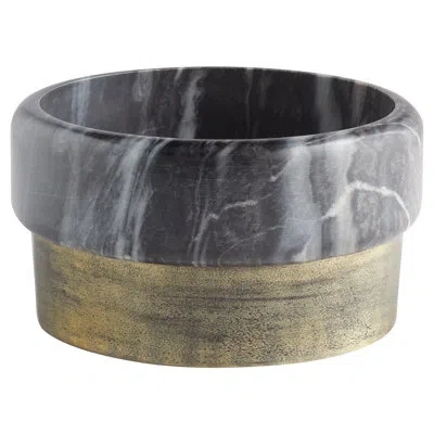 Cyan Design Roma Decorative Bowl In Antique Nickel,gray Marble