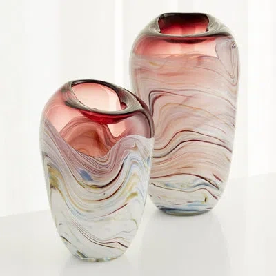 Cyan Design Sao Decorative Table Vase In White;purple