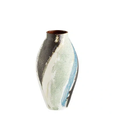 Cyan Design Seabrook Ceramic Table Vase In Black;white;green;charcoal