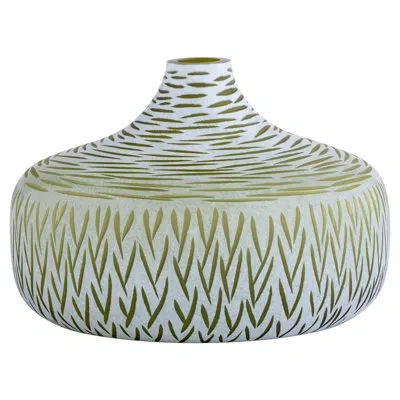 Cyan Design Signo Handmade Glass Table Vase In White;green