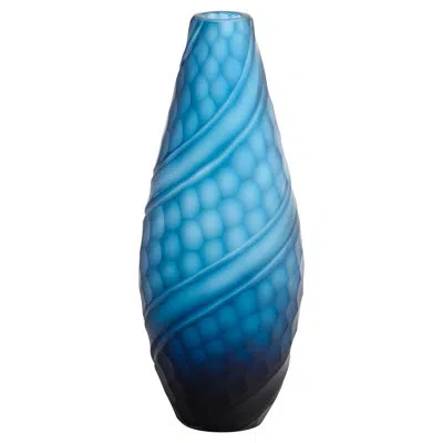 Cyan Design Solano Handmade Glass Table Vase In Blue