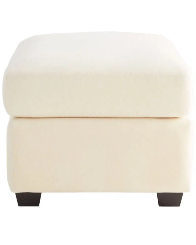 Cyan Design Sovente Muslin Ottoman In White